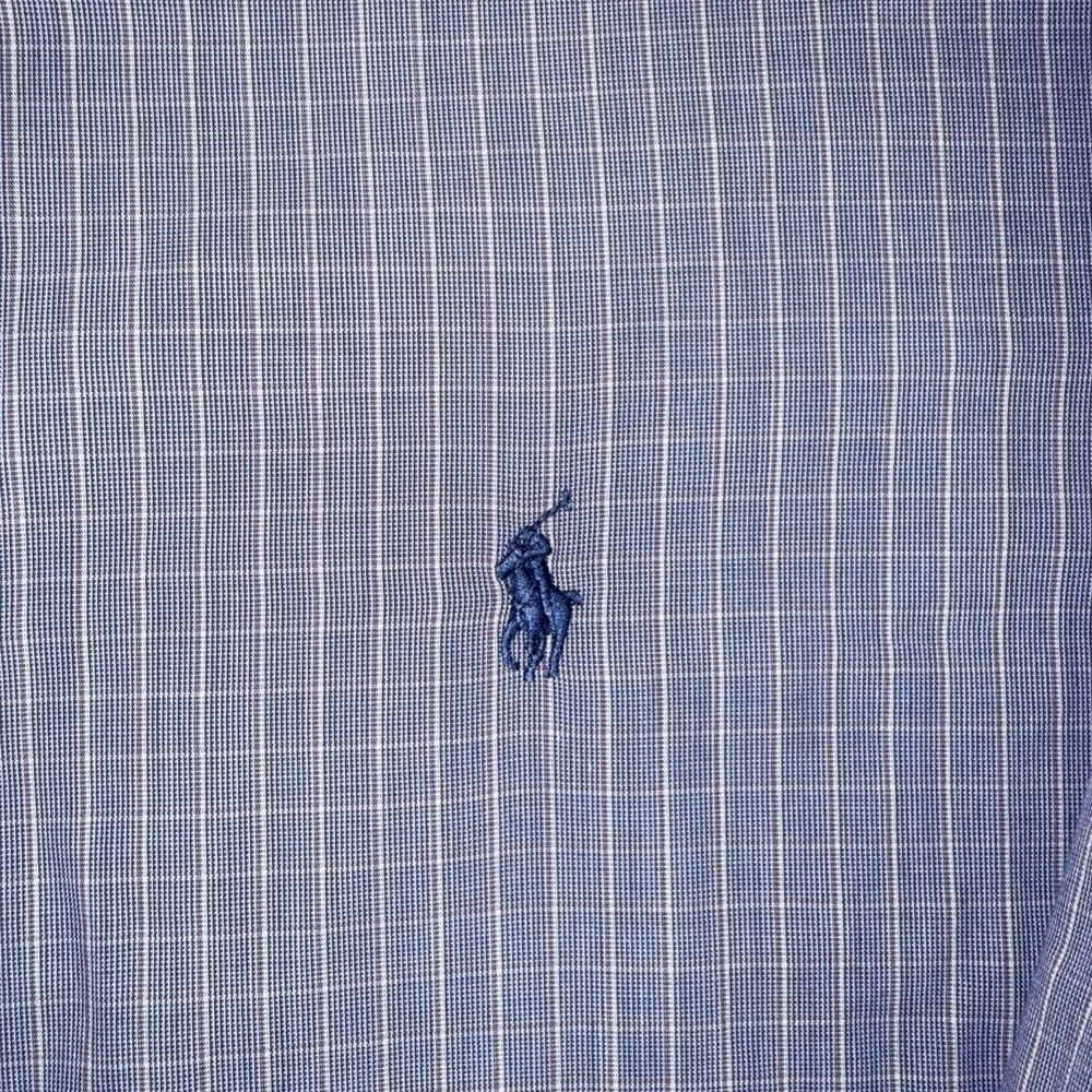 Vintage Polo Ralph Lauren Yarmouth 15.5 34 Blue Red Plaid Button Down